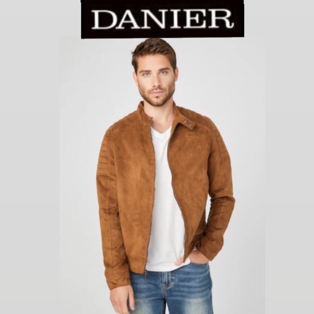 Danier Suede Leather Moto Jacket